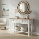 Ver imagem 1 de Aparador 3 Gavetas Madeira Maciça Branco