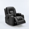 Poltrona do Papai Sala de Estar Austin Aquecimento Massagem Giratória Reclinável Manual Pu Preta G94 - 6