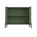 Ver imagem 5 de Aparador Buffet C/ Portas Brise e Painel Ripado 240cm em Mdf Cor:musgo com Preto
