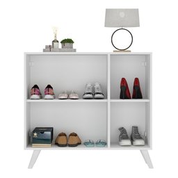 Sapateira Retrô 3 Portas Nina Multimóveis MP6018 Branca - 5 Sapateira Retrô 3 Portas Nina Multimóveis MP6018 Branca - 5