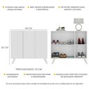 Ver imagem 3 de Sapateira Retrô 3 Portas Nina Multimóveis MP6018 Branca