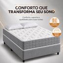 Ver imagem 4 de Colchão King Molas Ensacadas Ibiza + Base 193x203x61 Bom Pastor Cinza