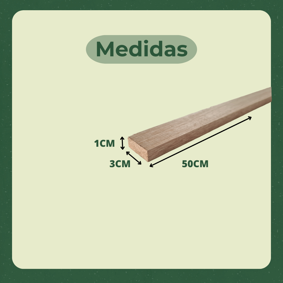 40 Ripas/Sarrafos de 1x3x50 cm Madeira de Eucalipto - 3