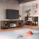 Ver imagem 1 de Conjunto p/ Sala Rack/Aparador Industrial Mel P1027 P1021