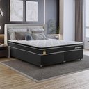 Ver imagem 6 de Cama Box Queen Couro Preto + Colchão Life D33 Pillow Top Preto 56x158x198cm - e-Shop