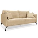 Ver mais imagens de Kit 2 Poltronas E Sofá 2 Lugares 1,60m Dourado Pés Metálicos