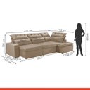 Ver imagem 5 de Sofá de Canto com Chaise 3 Lugares Luxemburgo