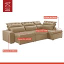 Ver imagem 4 de Sofá de Canto com Chaise 3 Lugares Luxemburgo