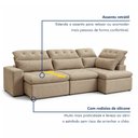 Ver imagem 7 de Sofá de Canto Reclinável 4 Lugares com Chaise 311x192cm Pés em Madeira Maciça Luxemburgo