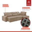 Ver imagem 3 de Sofá de Canto com Chaise 5 Lugares 371x192cm Luxemburgo