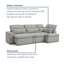 Ver imagem 7 de Sofá de Canto Reclinável 5 Lugares com Chaise 371x192cm Pés em Madeira Maciça Luxemburgo