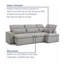 Ver imagem 7 de Sofá de Canto Reclinável 5 Lugares com Chaise 371x192cm Pés em Madeira Maciça Luxemburgo