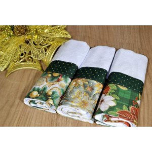 Kit Pano de Pratos 3 Peças - Natal Verde