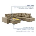 Ver imagem 4 de Sofá de Canto Retrátil e Reclinável 3 Lugares com Chaise 325x225cm Pés em Madeira Maciça Nice