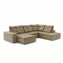 Ver imagem 2 de Sofá de Canto Retrátil e Reclinável 3 Lugares com Chaise 325x225cm Pés em Madeira Maciça Nice