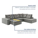 Ver imagem 5 de Sofá de Canto Retrátil e Reclinável 3 Lugares com Chaise 325x225cm Pés em Madeira Maciça Nice