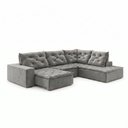 Ver imagem 2 de Sofá de Canto Retrátil e Reclinável 3 Lugares com Chaise 325x225cm Pés em Madeira Maciça Nice
