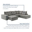 Ver imagem 7 de Sofá de Canto Retrátil e Reclinável 3 Lugares com Chaise 325x225cm Pés em Madeira Maciça Nice
