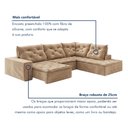 Ver imagem 7 de Sofá de Canto Retrátil e Reclinável 3 Lugares com Chaise 325x225cm Pés em Madeira Maciça Nice