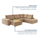 Ver imagem 4 de Sofá de Canto Retrátil e Reclinável 3 Lugares com Chaise 325x225cm Pés em Madeira Maciça Nice