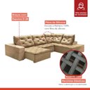 Ver imagem 5 de Sofá de Canto com Chaise 3 Lugares Pés em Madeira Maciça Nice 