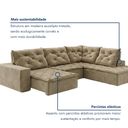 Ver imagem 7 de Sofá de Canto Retrátil e Reclinável 3 Lugares com Chaise 345x225cm Pés em Madeira Maciça Nice