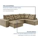 Ver imagem 7 de Sofá de Canto Retrátil e Reclinável 3 Lugares com Chaise 345x225cm Pés em Madeira Maciça Nice