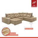 Ver imagem 7 de Sofá de Canto com Chaise 4 Lugares Pés em Madeira Maciça Nice