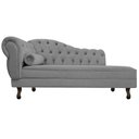 Ver imagem 6 de Kit Diva Recamier Juliana 140cm Lado Direito e 02 Poltronas Classic Suede Cinza - Amarena Móveis