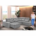 Ver imagem 6 de Sofá de Canto com Chaise 4 Lugares Pés em Madeira Maciça Nice