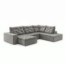 Ver imagem 2 de Sofá de Canto Retrátil e Reclinável 3 Lugares com Chaise 345x225cm Pés em Madeira Maciça Nice