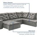 Ver mais imagens de Sofá de Canto Retrátil e Reclinável 3 Lugares com Chaise 345x225cm Pés em Madeira Maciça Nice