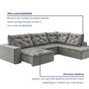 Ver imagem 5 de Sofá de Canto Retrátil e Reclinável 3 Lugares com Chaise 345x225cm Pés em Madeira Maciça Nice