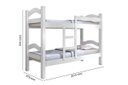 Ver imagem 3 de Cama Beliche ABS 100% MDF Com Estrado em Madeira e Escada Lateral Cor Branco JA