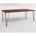 Ver imagem 3 de Conjunto De Mesa Eames Clips De Ferro Preto Tampo Amêndoa 135x75 6 Cadeiras Preta Assento Preto