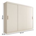 Ver imagem 5 de Guarda-roupa Casal Harvard 3 Portas 2 Gavetas 100% Mdf Mdf Branco - Panorama Móveis