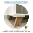 Ver imagem 7 de Escrivaninha Retrô em L Mesa Escritório e Home Office com e Gold 2 Gavetas 5 Nichos 145cm Marrom Artany