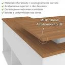 Ver mais imagens de Escrivaninha Retrô em L Mesa Escritório e Home Office com e Gold 2 Gavetas 5 Nichos 145cm Marrom Art