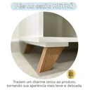 Ver imagem 7 de Escrivaninha Retrô em L Mesa Escritório e Home Office com e Gold 2 Gavetas 5 Nichos 145cm