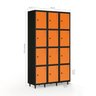 Armário Locker Guarda-volume de Aço 12 Portas com Fecho para Cadeado Vestiário Academia - 2