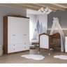 Quarto de Bebê com Berço e Guarda Roupa 4 Portas 4 Gavetas Aquarela Espresso Móveis - 1