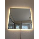 Ver imagem 3 de Espelho Lapidado Bisotê Iluminado com LED quente - 100x100cm