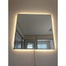 Espelho Lapidado Bisotê Iluminado com LED quente - 100x100cm - 3