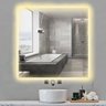 Espelho Lapidado Bisotê Iluminado com LED quente - 100x100cm - 5