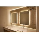 Ver imagem 1 de Espelho Lapidado Bisotê Iluminado com LED quente - 100x100cm