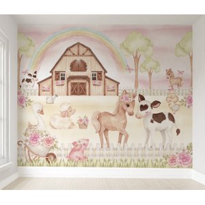Papel de parede safári animal infantil quarto de bebê M² PP87