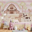 Ver imagem 4 de Papel de parede safári animal infantil quarto de bebê M² PP87
