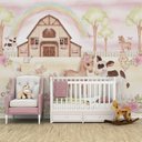 Ver imagem 3 de Papel de parede safári animal infantil quarto de bebê M² PP87