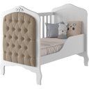 Ver imagem 4 de Quarto de Bebê 3 Peças com Berço Capitonê Cômoda 4 Gavetas e Guarda Roupa 4 Portas 4 Gavetas Aquarel