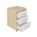 Ver imagem 4 de Gaveteiro 3 Gavetas Manchester Carvalho Branco